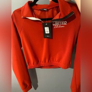 TurtleNeck Crop Top Sweatshirt